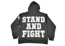 Load image into Gallery viewer, Stand and Fight Black Hoodie (NoWear Supply)