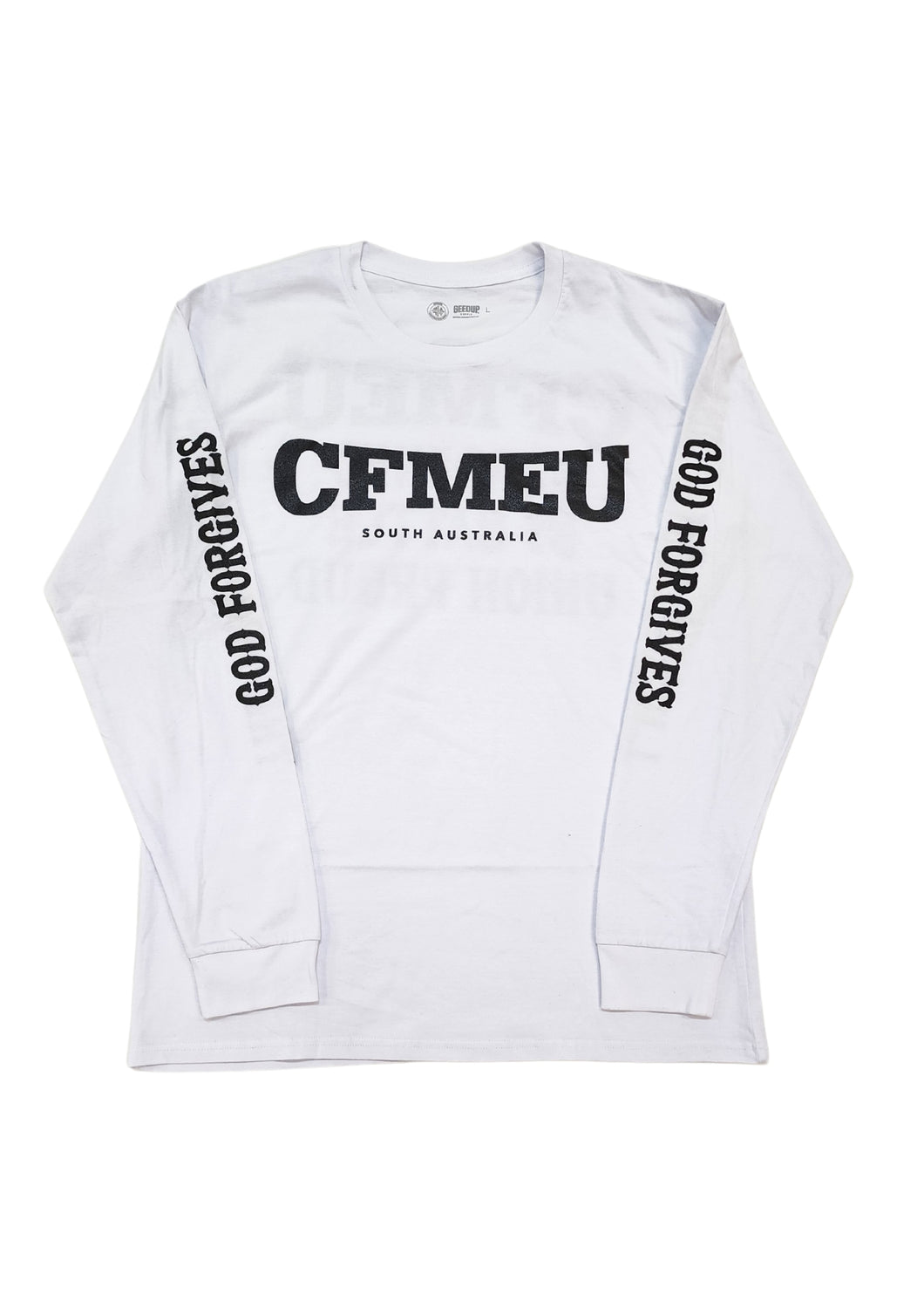 GEEDUP Hardened By Battle Long Sleeve Shirt (White)